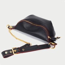 Burminsa Leather Chain Waist Fanny Pack For Women  Designer Belt Female Chest Ba - £62.39 GBP