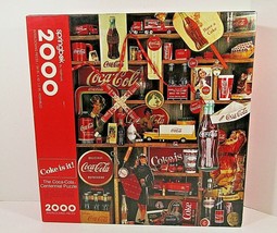 VINTAGE 1986 Coke is it! The Coca-Cola Centennial Puzzle 2000 Pcs 34” x 42&quot; - £22.04 GBP