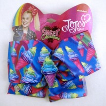 JoJo Siwa Sweet Celebrations Glitter Ice Cream Cone Party Hair Bow Heart Charm - £16.97 GBP