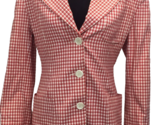 Perry Ellis Portfolio Red And White Blazer Size 8 - $17.52