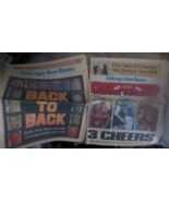 Chicago Bulls Sun Times Newspaper 1992 1993 Back to Back Three Cheers - £13.12 GBP