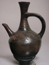 Antique African Ethiopian Terracotta Jebena Vessel Coffee Pot Ethiopia - $1,237.15 MXN