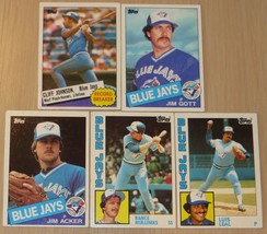 Topps 1985 Cliff Johnson and 4 other Blue Jays Baseball cards set # 43 - £0.79 GBP