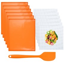 6 Pcs Silicone Dehydrator Sheets With Edge, Reusable Mesh Dehydrator Mats With S - £32.15 GBP