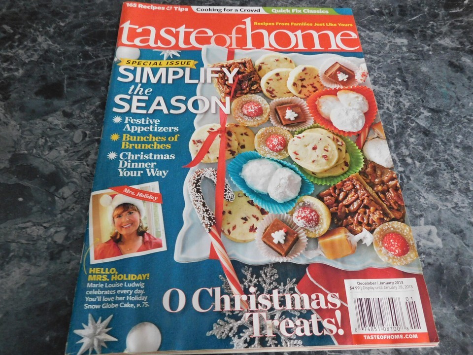 Taste of Home Magazine December January 2013 - $0.99