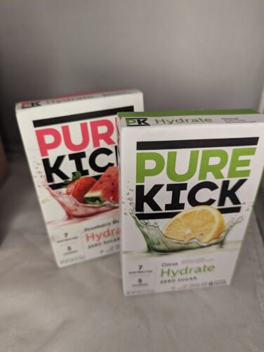 PURE KICK Hydrate Citrus Strawberry Electrolyte Powder Zero Sugar Performance 2P - $19.80