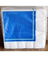 Vintage NOS Beverage Napkin Sealed Pack Blue &amp; White See Description &amp; Pic. - $183.09 MXN