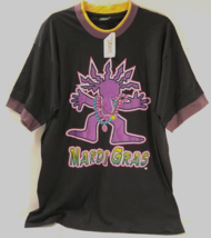 $50 Mardi Gras Vintage 90s Tees Unlimited Purple New Orleans Black T-Shirt L - £50.38 GBP