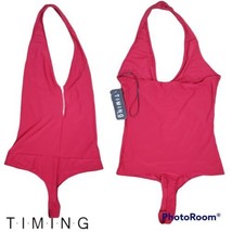 Timing Women&#39;s Halter Body Suit Teddy Thong Red Size Medium NEW - £24.77 GBP