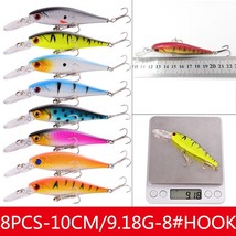 An item in the Sporting Goods category: Jerkbait Minnow  Bait Set Of Wobblers For Pike Trolling Perch Crankbait Carp Fis