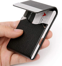 Business Card Holder Case - Pu Leather Business Card Case Name Card Holder - £14.93 GBP