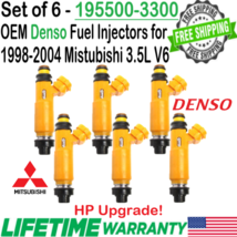 Denso OEM x6 HP Upgrade Fuel Injectors for 1999-04 Mitsubishi Montero Sport 3.5L - £152.70 GBP