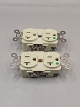 LOT OF 2 HUBBELL PRO WHITE DUPLEX RECEPTACLE HOSPITAL GRADE  125V - $21.67