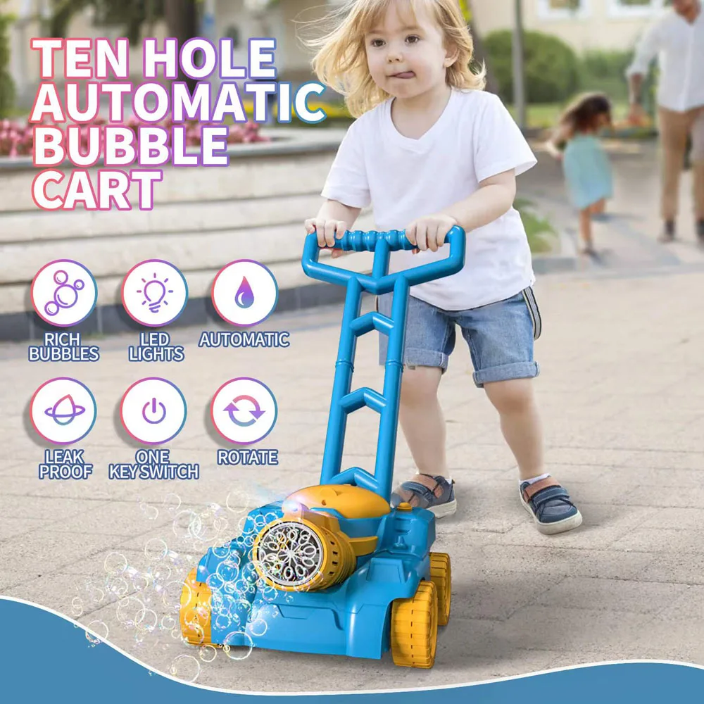 Automatic Lawn Mower Bubble Machine Weeder Electric Soap Maker Blower Baby - £9.36 GBP+
