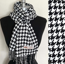 Men/Womens Winter 100% Cashmere Scarf Black/White Houndstooth New#1008 F... - £15.56 GBP