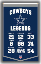 Dallas Cowboys Football Team Memorable Flag 90x150cm3x5ft Cowboys Legends Banner - £11.63 GBP