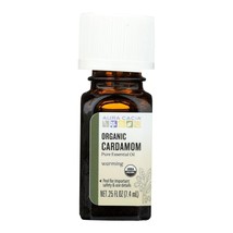 Aura Cacia Certified Organic Pure Cardamom Essential Oil | 0.25 fl. oz. | Eletta - £23.17 GBP