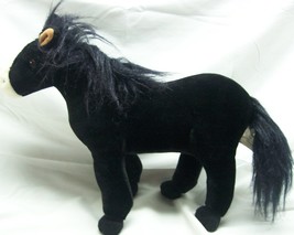 IKEA NICE BLACK &amp; WHITE HORSE 15&quot; Plush STUFFED ANIMAL Toy - $19.80
