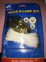 Westinghouse 70025 Make-A-Lamp Bottle Adapter Kit - Brass with White Cord - £13.16 GBP