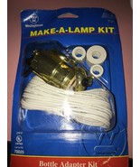 Westinghouse 70025 Make-A-Lamp Bottle Adapter Kit - Brass with White Cord - £13.06 GBP