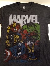 Marvel Comics Newsprint Heros Collage Logo T-Shirt Size: Small - £7.74 GBP