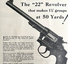 Smith And Wesson 22 Revolver Advertisement 1927 Firearms Gun Art #2 LGBinAd - £31.23 GBP