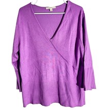 Merona Purple Ribbed Hem Wrap Sweater 1X - €15,30 EUR Merona Purple Ribbed Hem Wrap Sweater 1X - €15,30 EUR