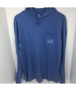 Vineyard Vines Women&#39;s Blue Long-Sleeve Whale Logo Hooded Pullover Shirt... - $40.73 CAD