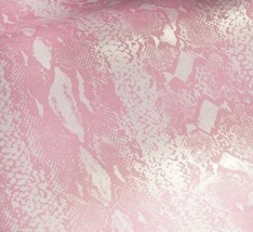 Peel and Stick Wallpaper Pink and Pearlescent Snake Skin USA 3 Rolls - $123.84