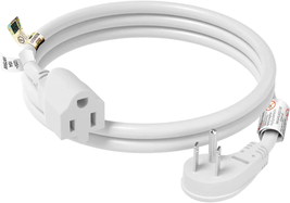 FIRMERST 1875W 3 Feet Extension Cord Low Profile Flat Plug 15A White - £9.62 GBP