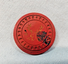 Vintage BPOE Benevolent and Protective Order of Elks 174 Red Poker Chip - $5.93