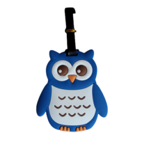 OWL Luggage Tag PVC Baggage Travel ID Airline Plane Bag 5.25&quot; Backpack S... - $7.91