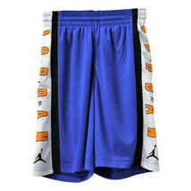 Nike Jordan Boy's Dri-Fit Air Rise Mesh Shorts Royal Blue/Orange Medium - $26.09