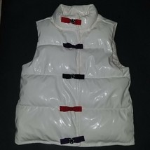 Gymboree White Puffer Vest Bows Girls Size 5-6 Winter Penguin - $16.78