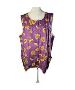 Anthony Richards Women's TShirt Tank Apron Purple Sunflowers Dbl Pocket ... - $10.99