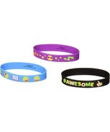 Emoji LOL Multicolor Rubber Bracelets Birthday Party Favors 6 Per Packag... - $93.29 MXN
