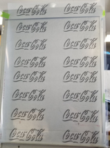 Coca-Cola® Logo Outline Preproduction Advertising Art Work Black White Modern - £14.86 GBP