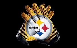 Pittsburgh Steelers NFL Football Gloves Yellow Black Logo - $48.61 CAD