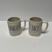 Rae Dunn Naughty Nice Christmas Coffee Mugs Set of 2 Artisan Collection ... - £18.55 GBP