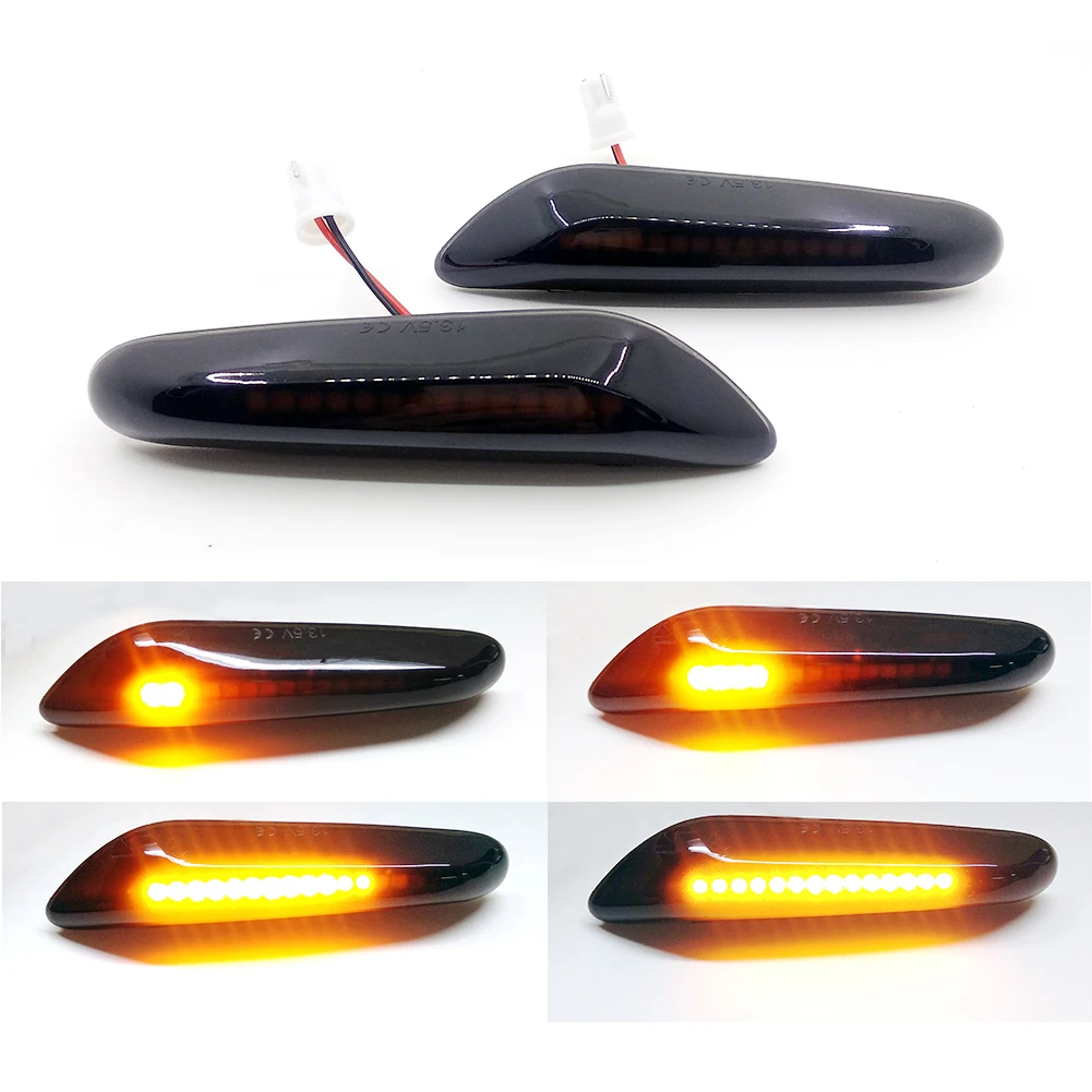 Flashing Car Turn Signal Lamps Side Marker Lights for BMW E90 E91 E92 E60 E87 - £17.26 GBP