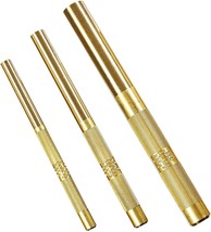 3 Pc. Brass Drift Punch Set From Tektall 61360, Home Use Hand Tool Punches. - £31.26 GBP