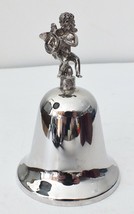 Vintage SILVER PLATE BELL With CHERUB Handle Holding a Horn in Box - 3.7... - £6.87 GBP