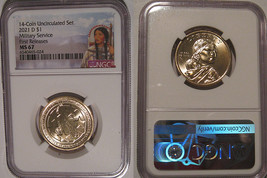 2021 D Native Sacagawea Dollar Military Service $1 NGC MS 67 First Releases.  20 - $19.99