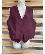 NEW Vintage Lady Henry Segal Maroon Work Retail Vest Woman’s Size Large ... - $20.35 CAD