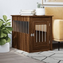 Dog Crate Furniture Brown Oak 55x80x68 cm Engineered Wood - £62.22 GBP