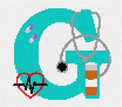 Pepita Needlepoint Canvas: Letter G Medical, 8&quot; x 7&quot; - $50.00+