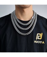 Hip Hop Homme Rock Stainless Steel Jewelry Miami Cuban Link Chain Neckla... - £9.55 GBP+