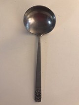 St Regis SRE1 Jh Stainless Satin Rose &amp; Leaves Black Accent 1 Small Ladl... - $9.78