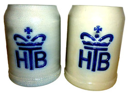 2 Brauhaus Tegernsee Salt-glazed handmade German Beer Steins - $29.95