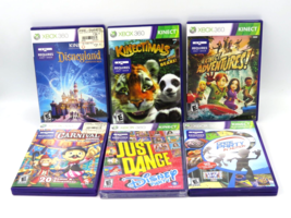 Xbox 360 Kinect Game Lot of 6 -Disneyland, Carnival, Kinectinals Great Condition - £11.63 GBP